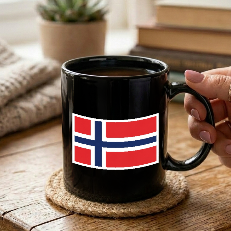Pixelated Norwegian Flag Mug