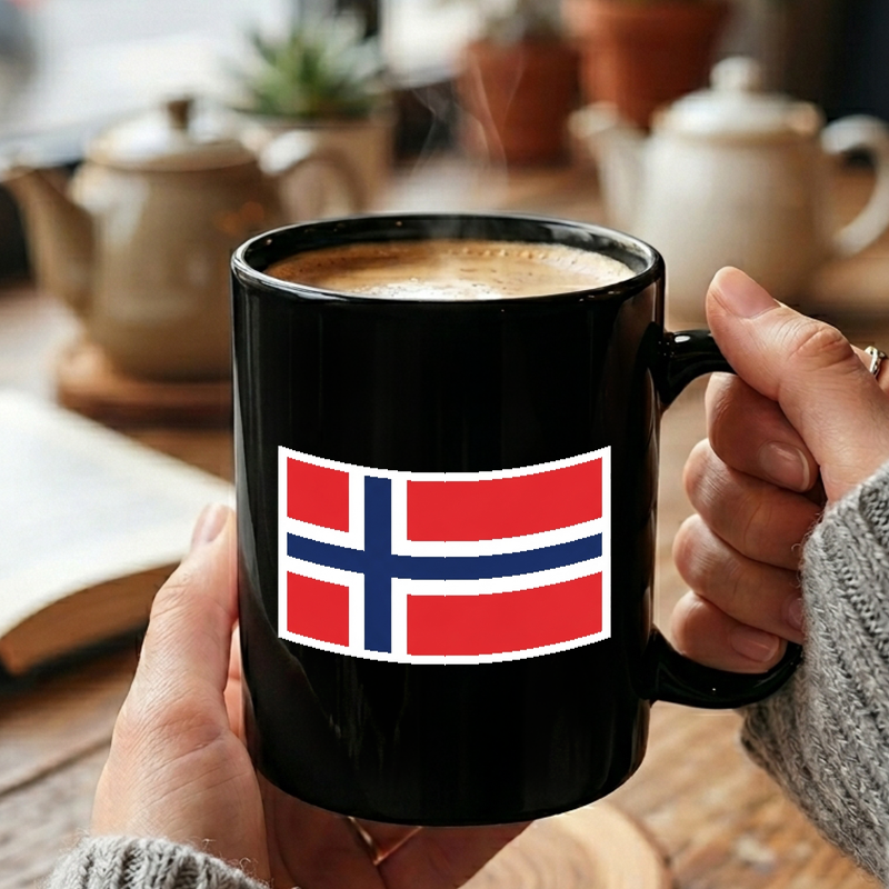 Pixelated Norwegian Flag Mug