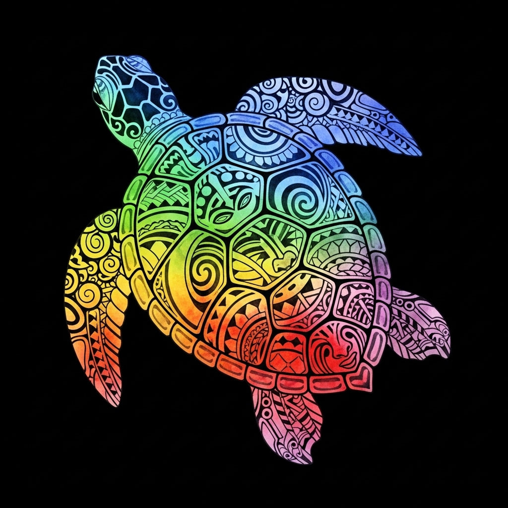 Polynesian Sea Turtle Art Mug