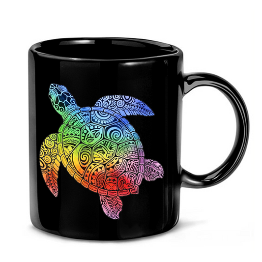 Polynesian Sea Turtle Art Mug