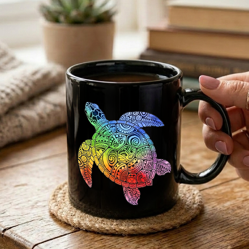 Polynesian Sea Turtle Art Mug