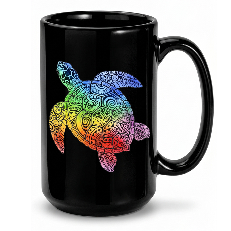 Polynesian Sea Turtle Art Mug