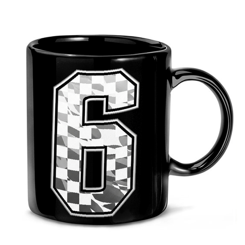 Checkered Flag Number Six Mug