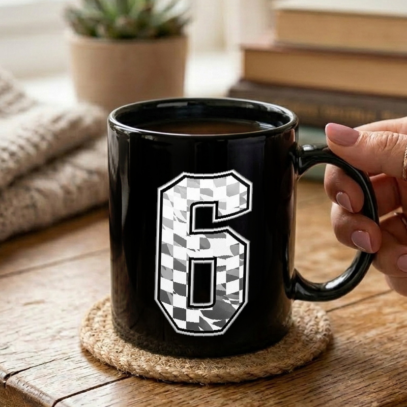 Checkered Flag Number Six Mug