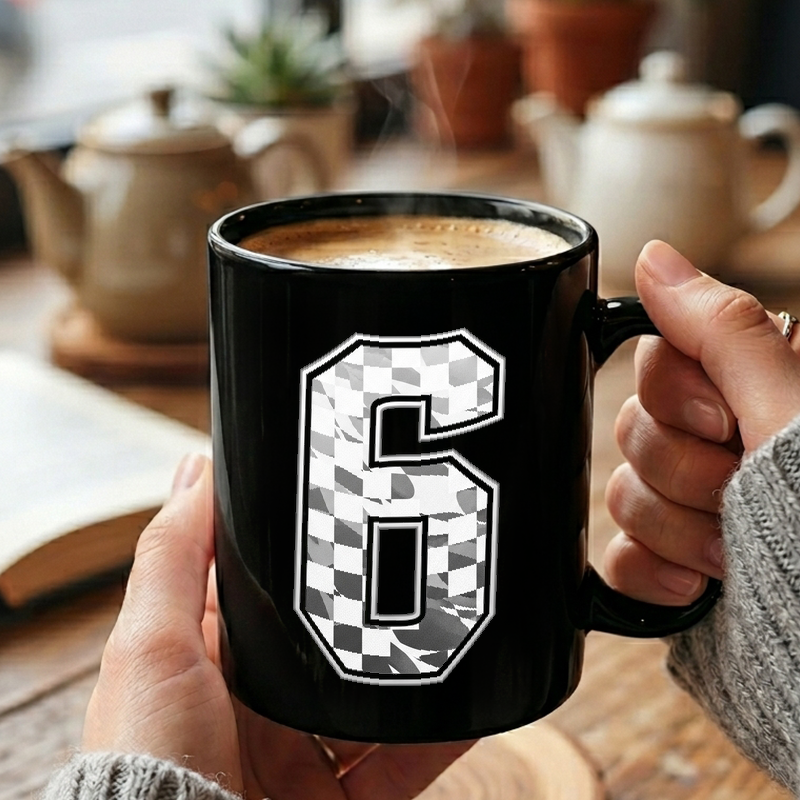 Checkered Flag Number Six Mug