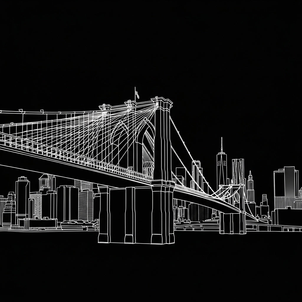 Brooklyn Bridge Line Art Mug