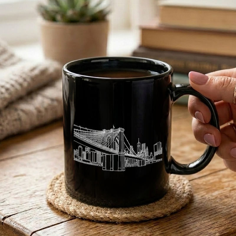 Brooklyn Bridge Line Art Mug