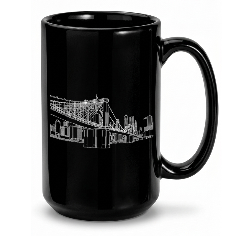 Brooklyn Bridge Line Art Mug