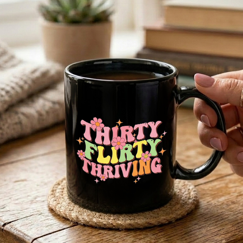 Retro Thriving Typography Mug