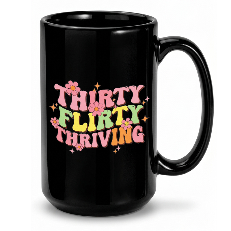 Retro Thriving Typography Mug