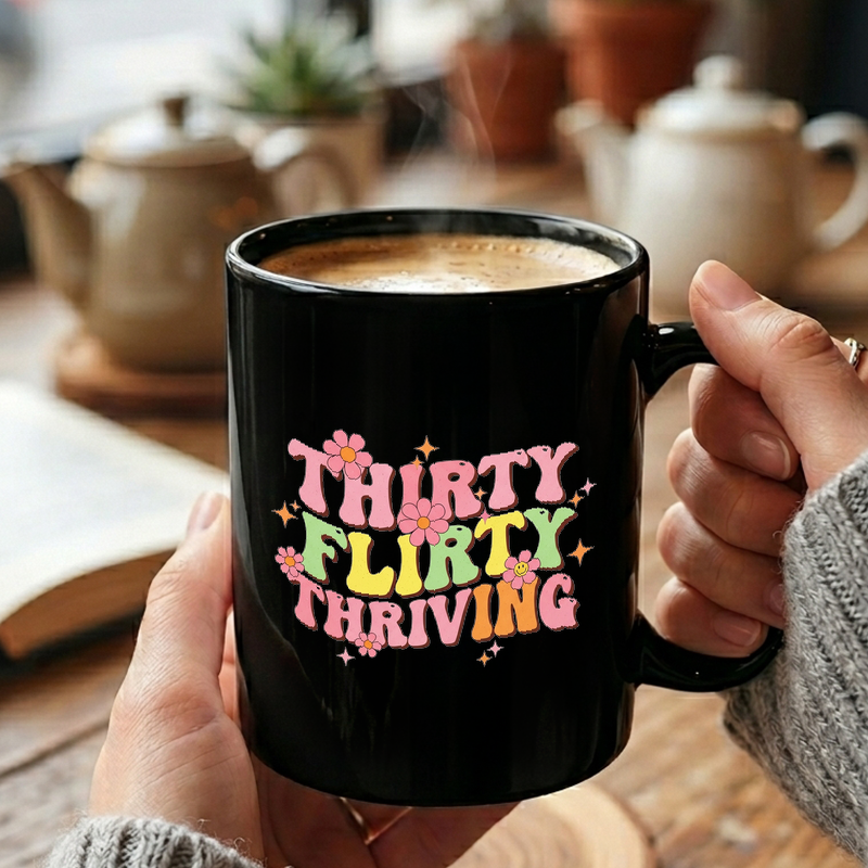 Retro Thriving Typography Mug