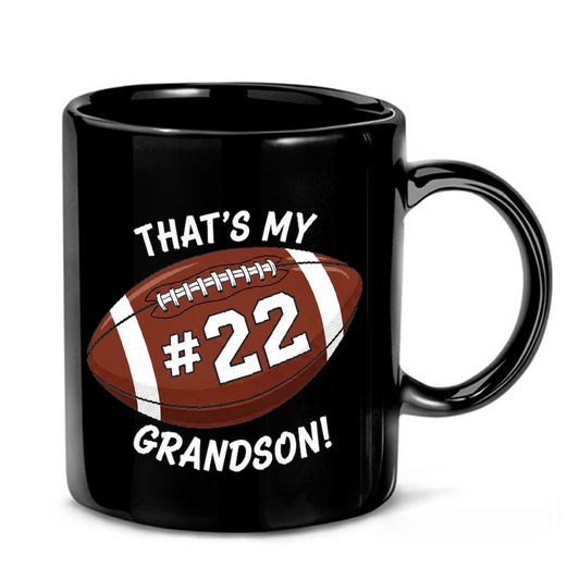 Football Grandson Vintage Design Mug