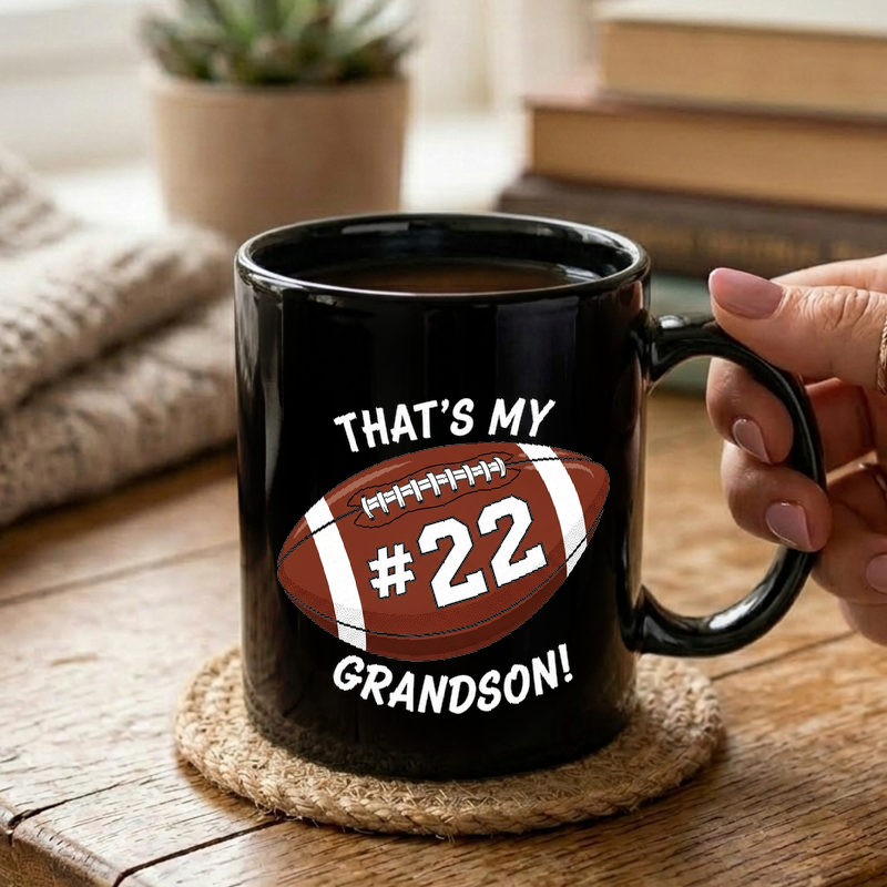Football Grandson Vintage Design Mug