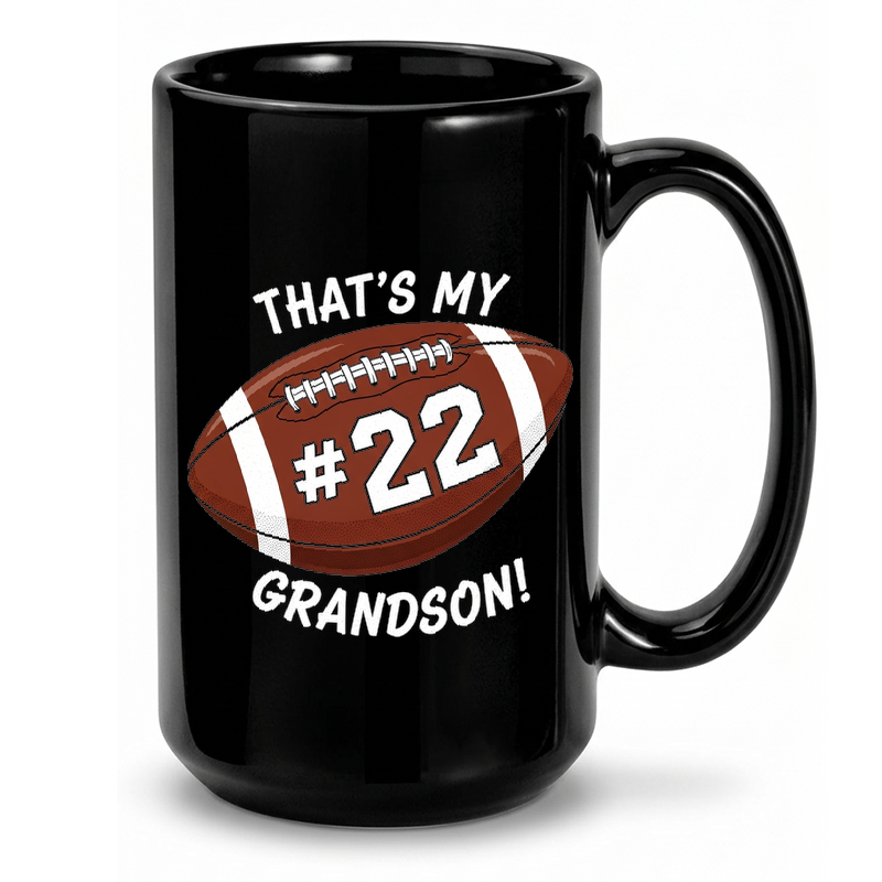 Football Grandson Vintage Design Mug