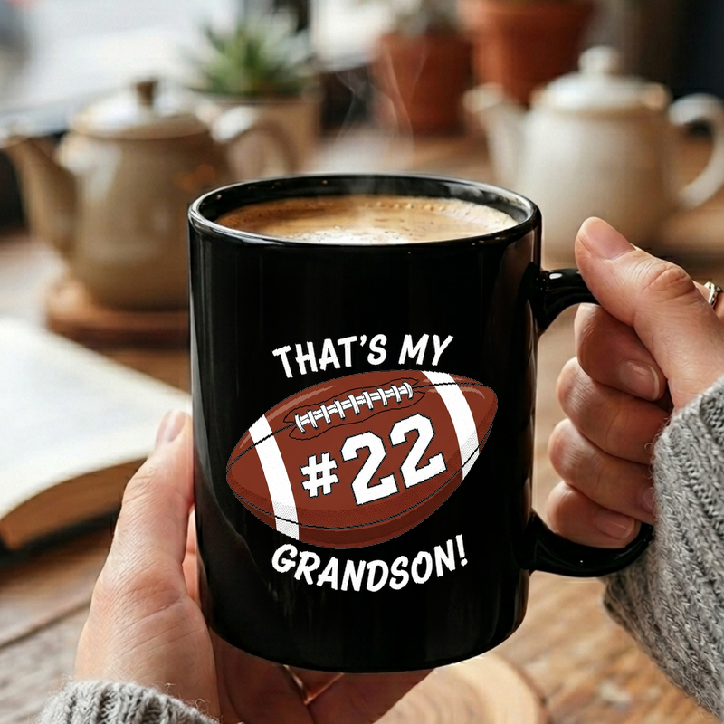 Football Grandson Vintage Design Mug