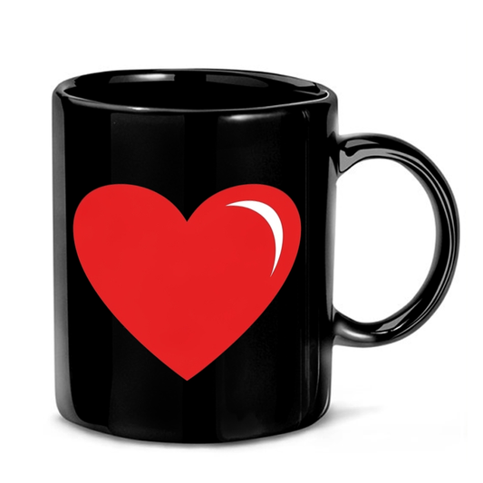 Simple Red Heart Icon Mug