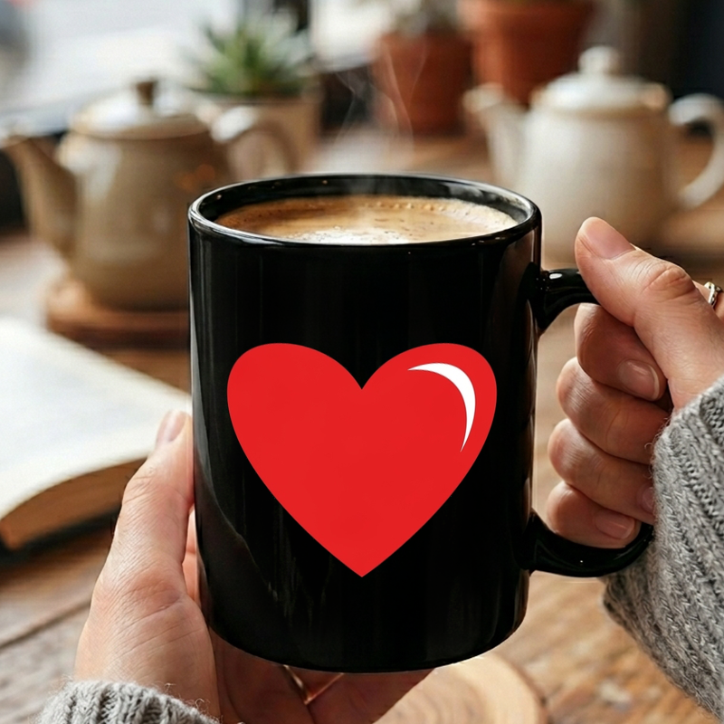 Simple Red Heart Icon Mug