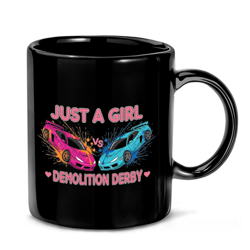 Demolition Derby Girl Art Mug