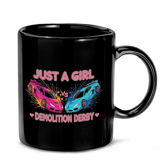 Demolition Derby Girl Art Mug