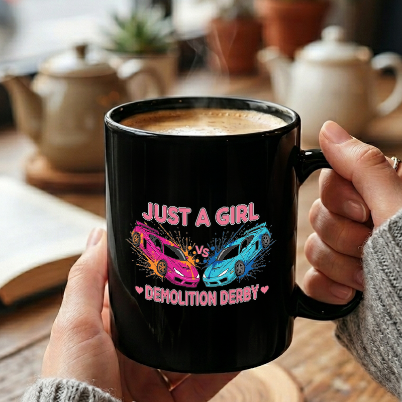 Demolition Derby Girl Art Mug