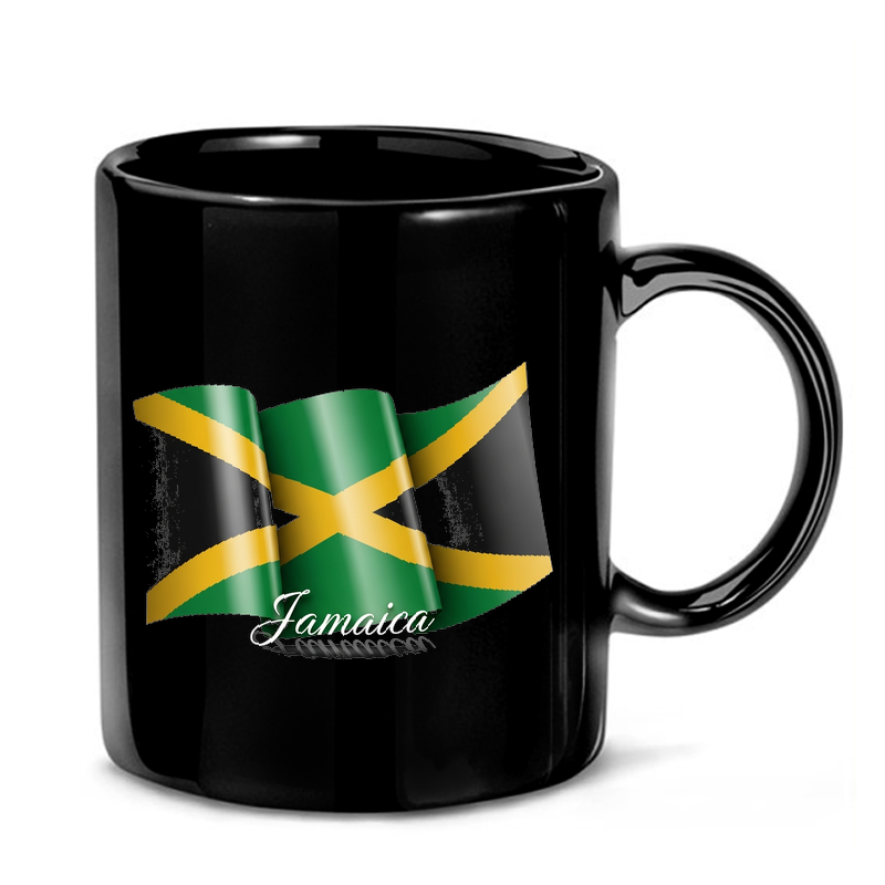 Waving Jamaican Flag Design Mug