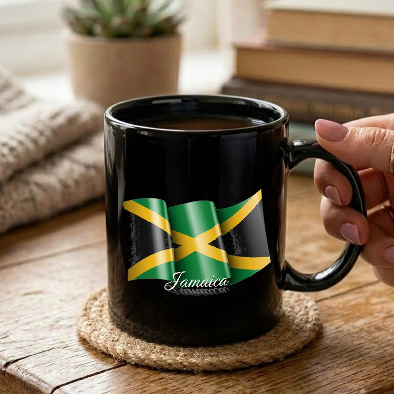 Waving Jamaican Flag Design Mug