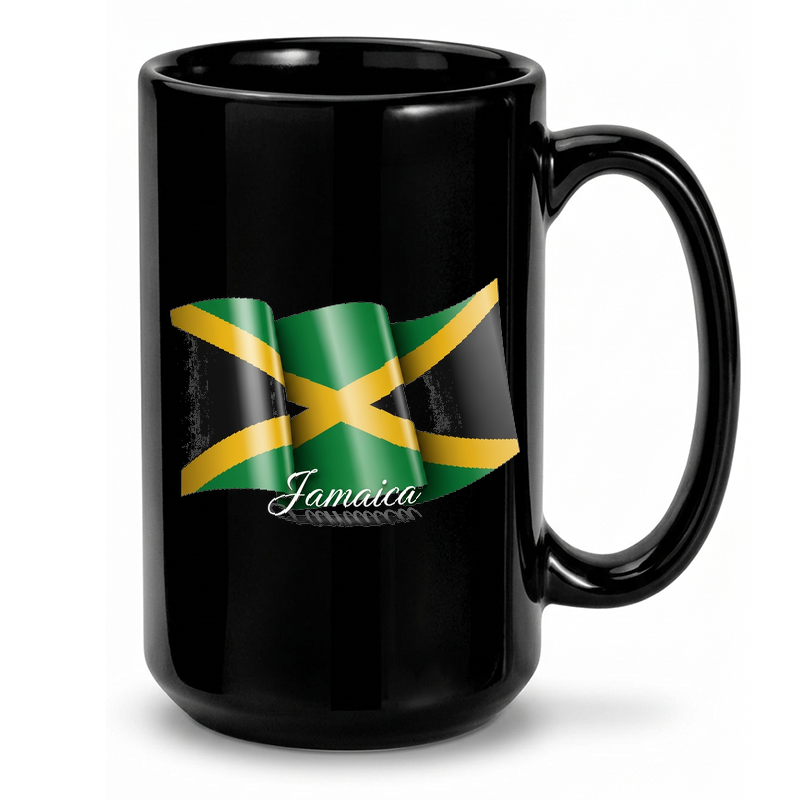 Waving Jamaican Flag Design Mug
