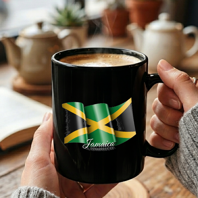 Waving Jamaican Flag Design Mug