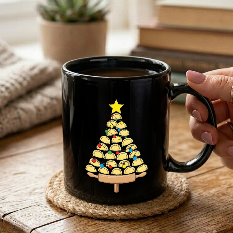 Pierogi Christmas Tree Mug
