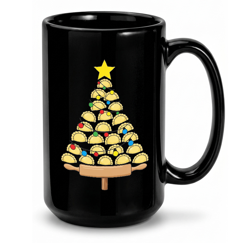 Pierogi Christmas Tree Mug