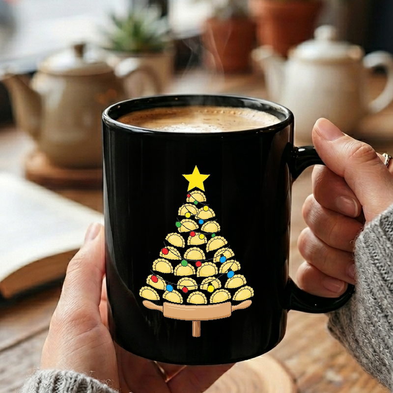 Pierogi Christmas Tree Mug