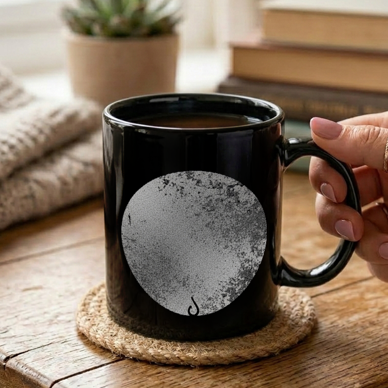 Textured Grey Circle Art Mug