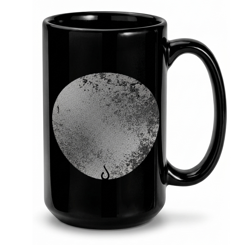 Textured Grey Circle Art Mug
