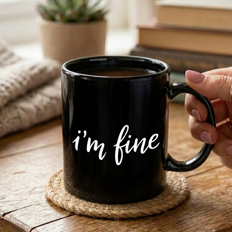 Im Fine Handwritten Text Mug