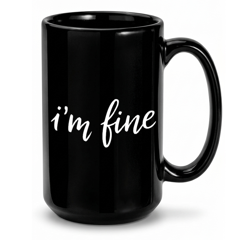 Im Fine Handwritten Text Mug