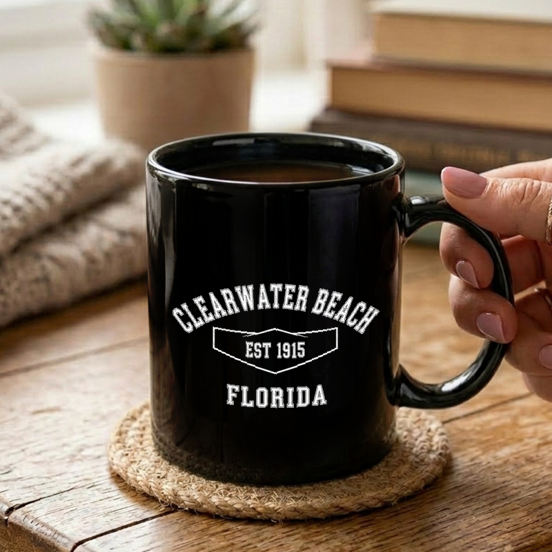 Clearwater Beach Vintage Design Mug