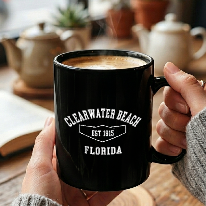 Clearwater Beach Vintage Design Mug