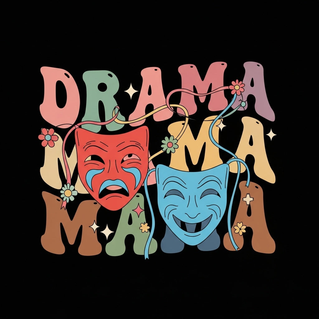 Retro Drama Mama Design Mug