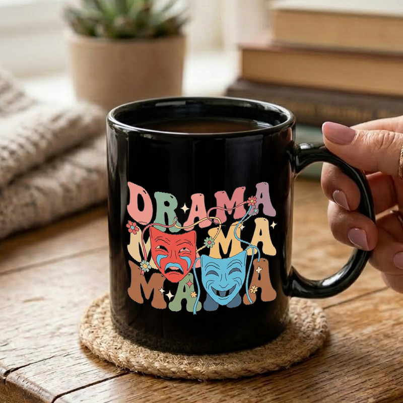 Retro Drama Mama Design Mug