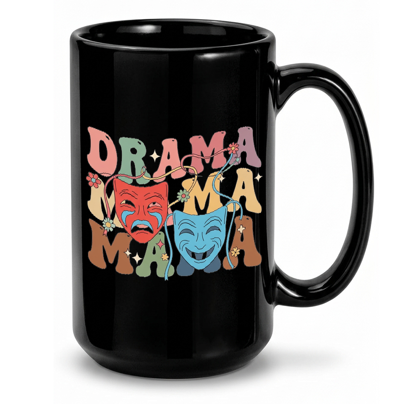 Retro Drama Mama Design Mug