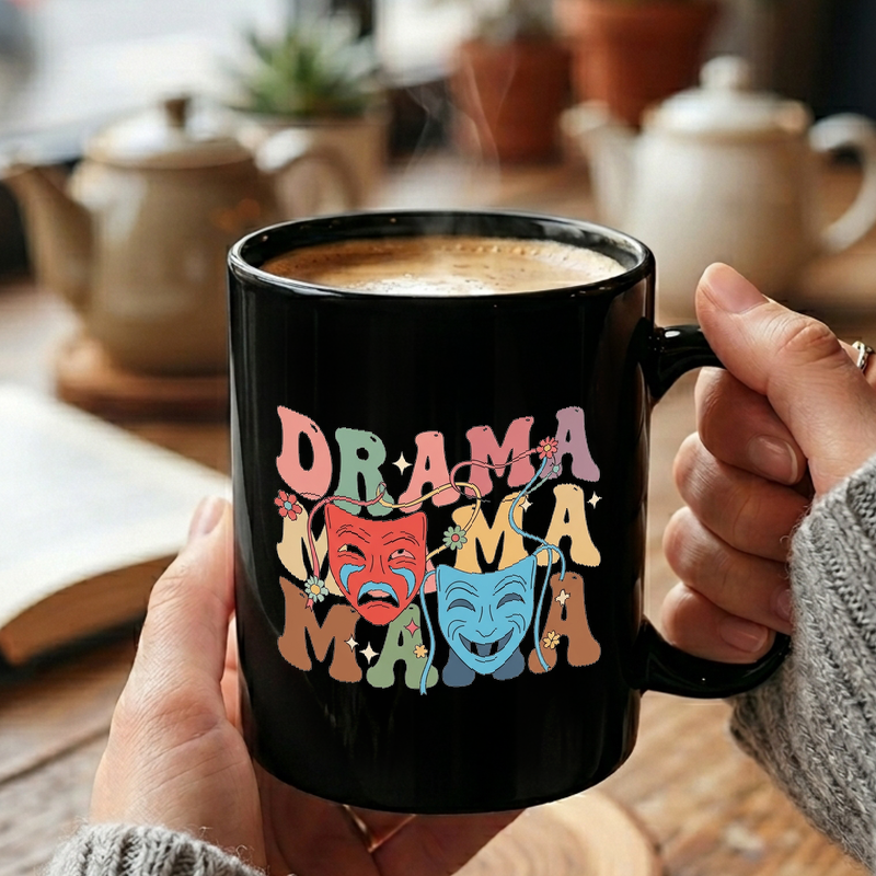 Retro Drama Mama Design Mug