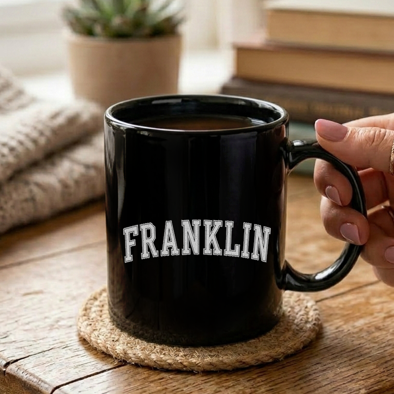 Franklin Tennessee Vintage Text Mug