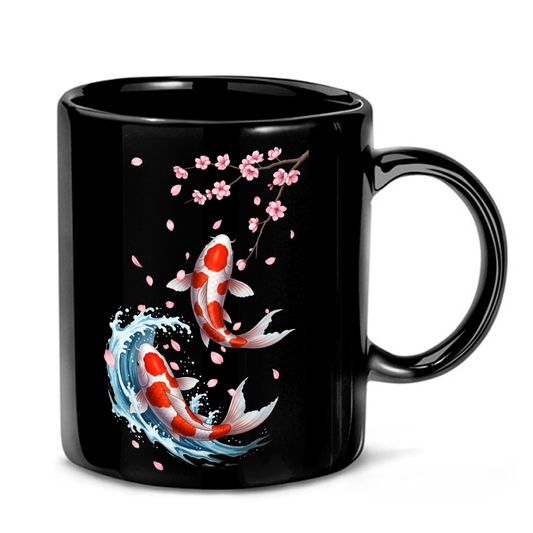 Koi Fish & Cherry Blossoms Mug