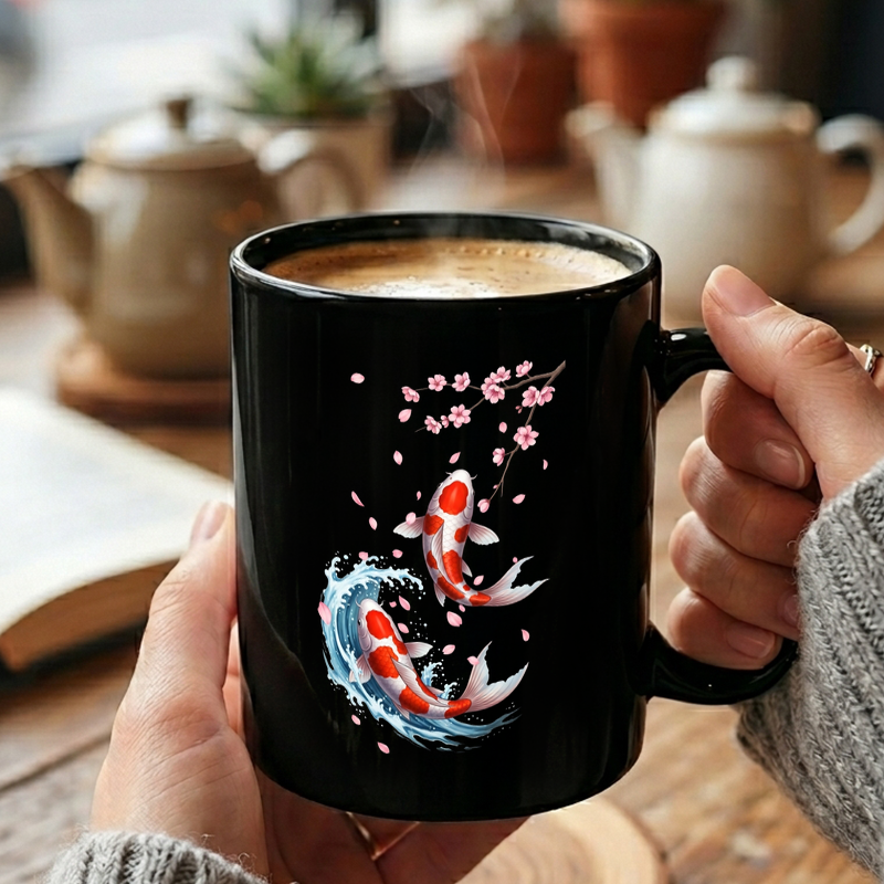 Koi Fish & Cherry Blossoms Mug