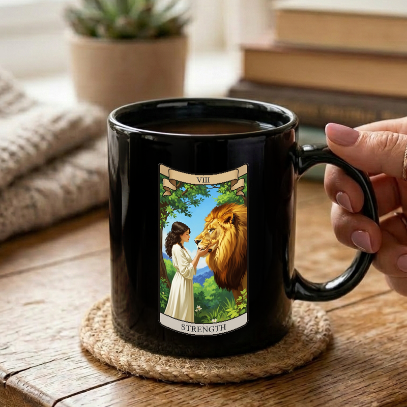 Tarot Strength Card Illustration Mug