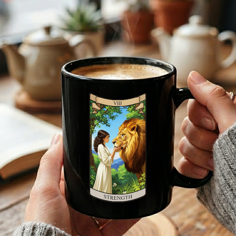 Tarot Strength Card Illustration Mug