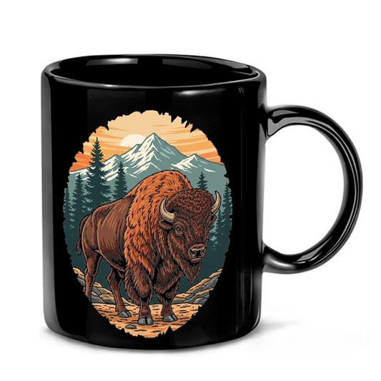 Bison Wildlife Refuge Illustration Mug