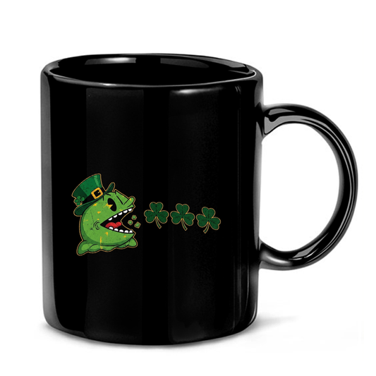 Retro Gamer St. Patrick's Shamrock Pixel Art Mug