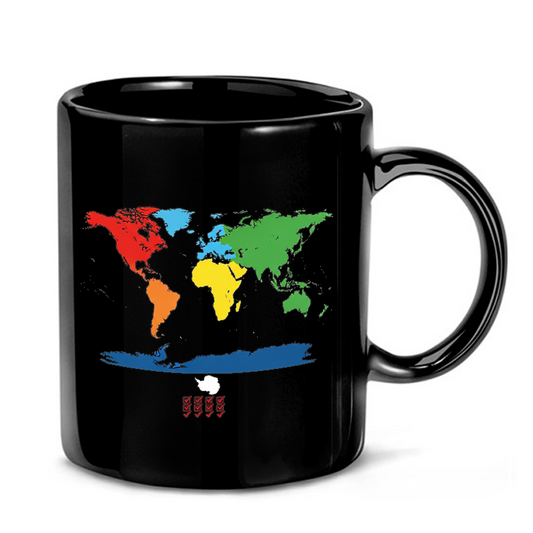 Seven Continents Travel Map Mug