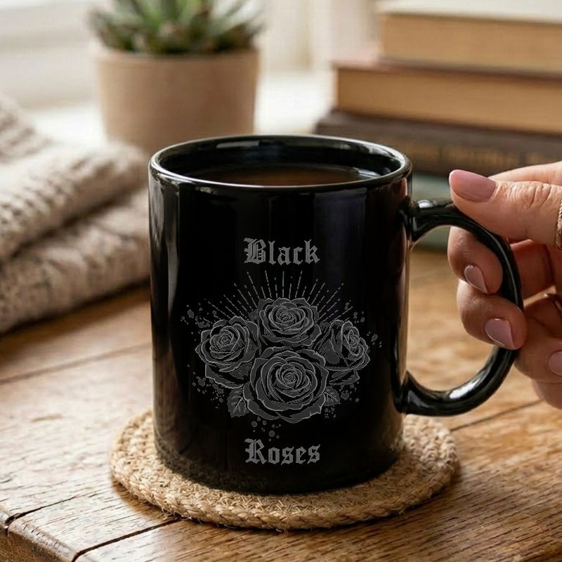 Black Roses Gothic Design Mug